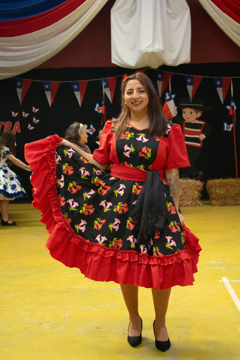 Traje de huasa en rojo